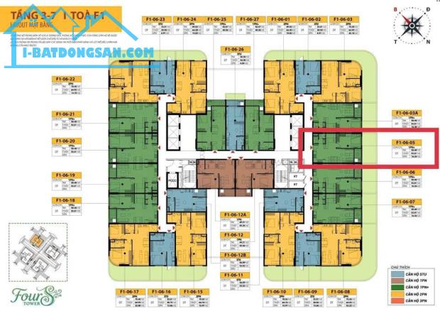 Bán căn 1PN Sun FourS Đà Nẵng, DT 53m2 tặng sân vườn riêng