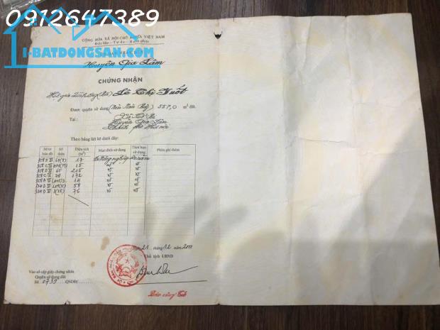 Bán lô đất 557m2 tại xã Cổ Bi, huyện Gia Lâm, Hà Nội, giá tốt 2,228 tỷ