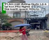 🔥91,6M² MẶT ĐƯỜNG QL6 TẠI KCN PHÚ NGHĨA, LOANH QUANH 90TR/M