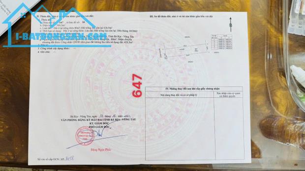 NGỘP SÂU !! 500M2 NGAY CÔNG NGHIỆP ĐẤT ĐỎ CHỈ 800TR CÁCH BIỂN 5P - 3