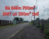 2 MẶT TIỀN BÀ ĐIỂM – 700M² - CÓ 350M² THỔ CƯ - KINH DOANH ĐA DỤNG